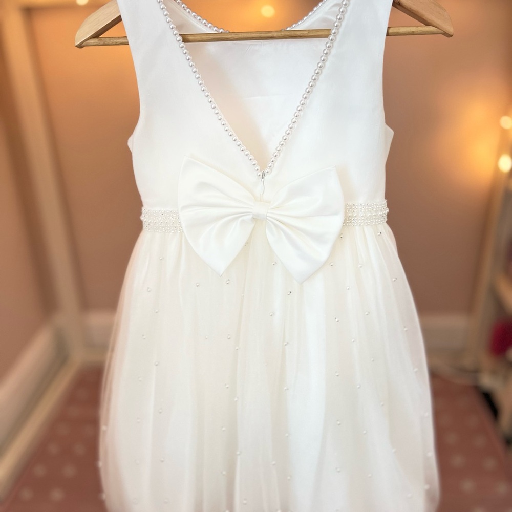 Elegant White Kids Dress